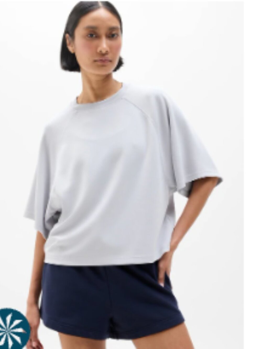 Athleta SeaSoft Tee, Quartz. size Small